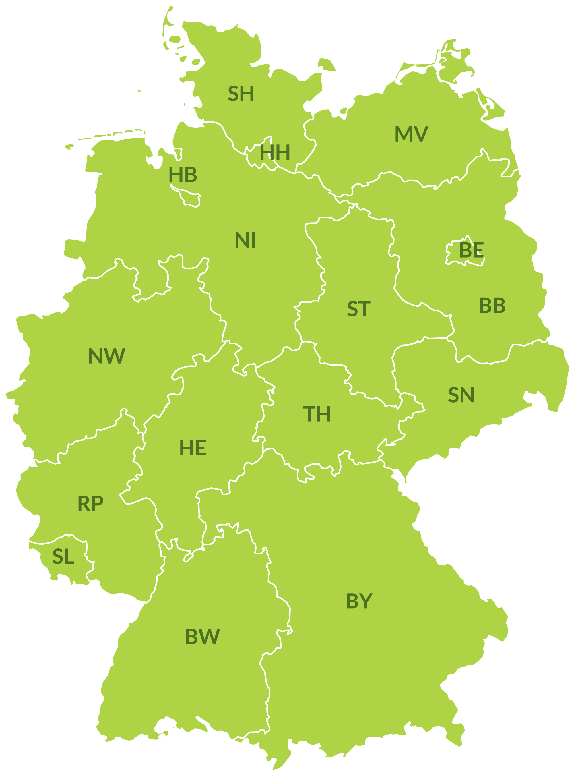 Deutschlandkarte_gruen