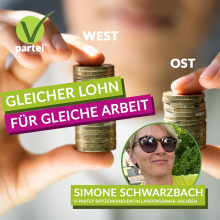 V-Partei³ fordert Gerechtigkeit: Endlich gleicher Lohn für gleiche Arbeit in Ost und West!