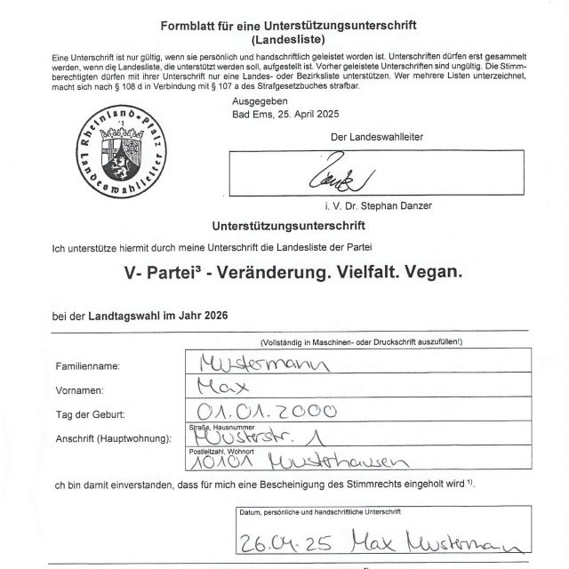 Hilf uns auf den Stimmzettel in Rheinland-Pfalz!