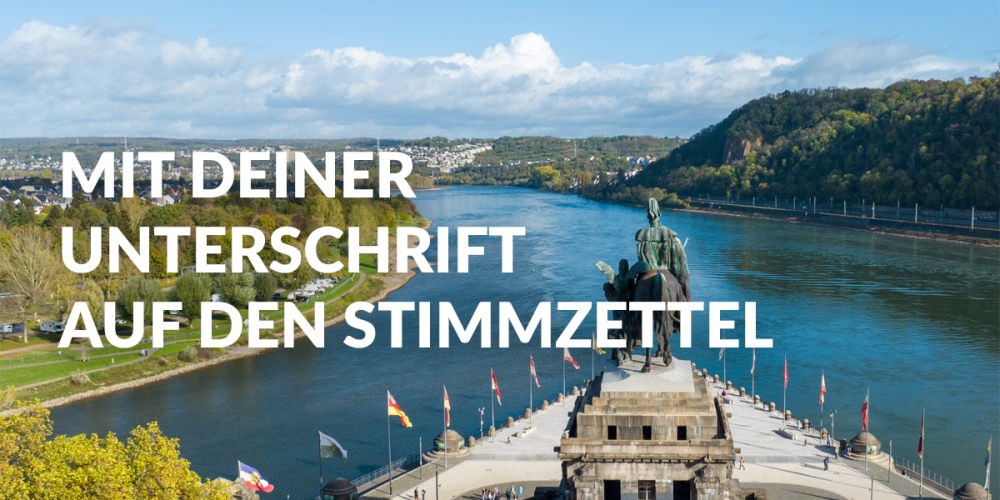 Hilf uns auf den Stimmzettel in Rheinland-Pfalz!