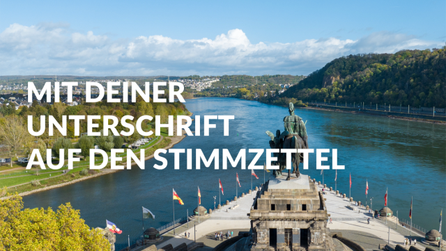 Hilf uns auf den Stimmzettel in Rheinland-Pfalz!