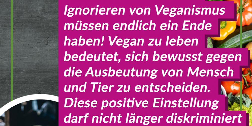 Weltvegantag 01.11.2024 | V-Partei³ fordert das Ende der Diskriminierung!