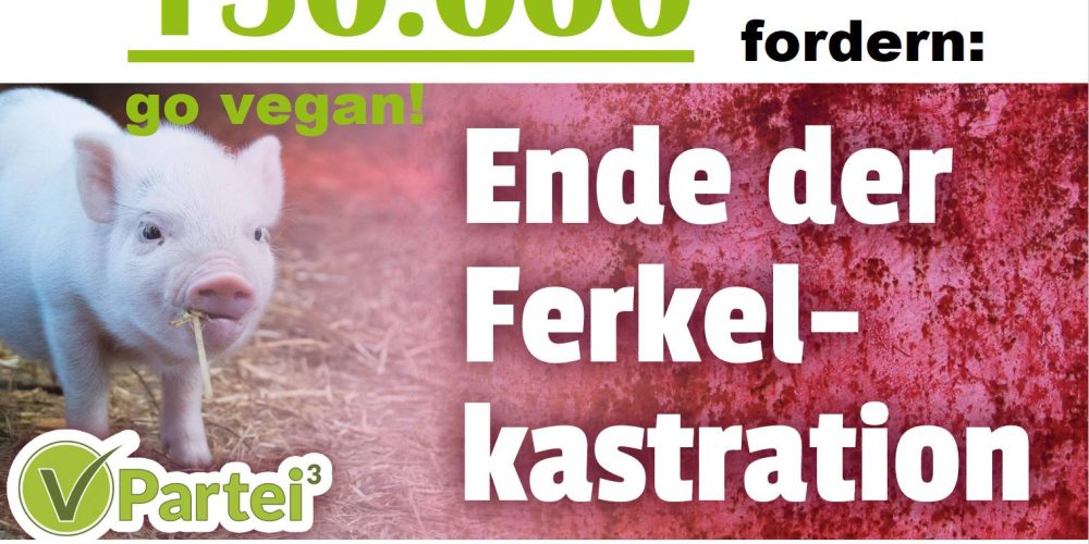 Petition: 150.000 Unterschriften gegen Ferkelkastration!