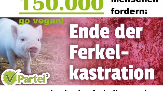 Petition: 150.000 Unterschriften gegen Ferkelkastration!