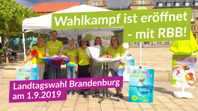 V-Partei³ eröffnet heiße Phase des Landtagswahlkampf in Eberswalde